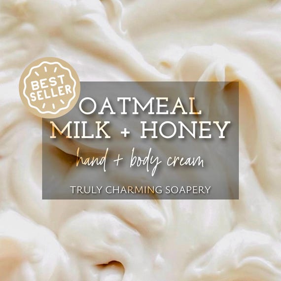 Oatmeal Milk + Honey Hand + Body Cream, Soothing Body Butter, Aromatherapy, Gifts for Her