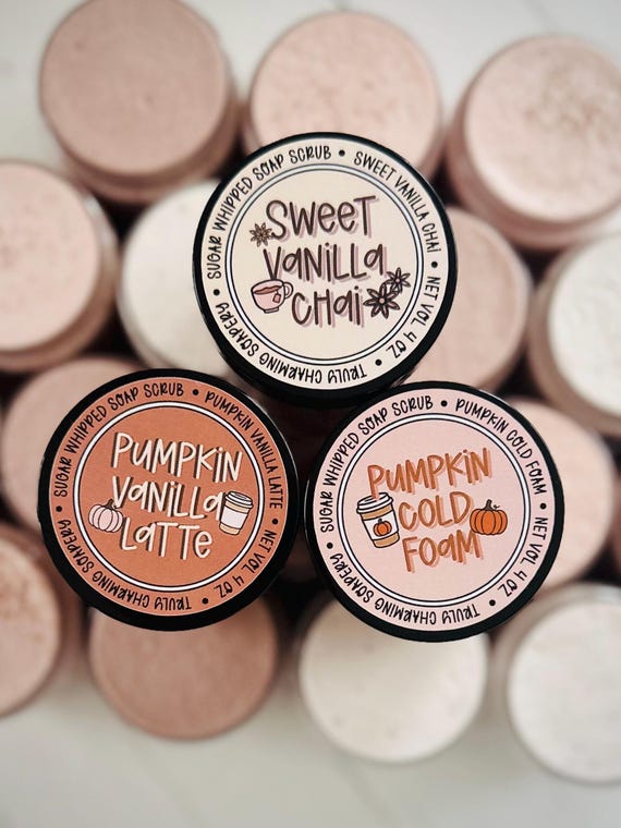 Cozy Cafe Collection, Foaming Sugar Scrub Trio Bundle,  Pumpkin Spice