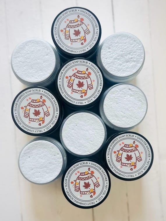 Sweater Weather Foaming Sugar Scrub, Fall Collection, Shower Favors