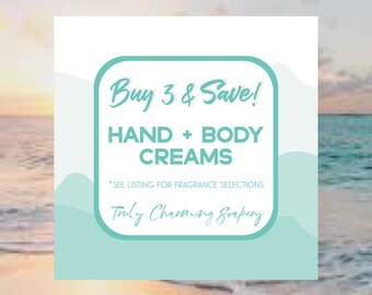 BUY MORE & SAVE!  Hand + Body Cream, Body Butter, Body Lotion, Aromatherapy, Gifts for Her, Spa Day, Sugar Scrub, Easter Basket Stuffers