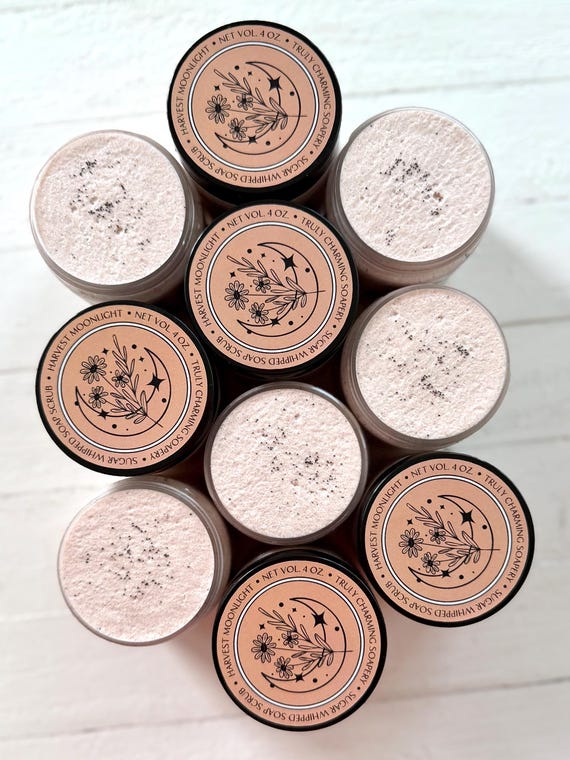 Harvest Moonlight Sugar Whipped Soap Scrub, Halloween Gift, Fall Collection, Bath and Body, Spa Gift