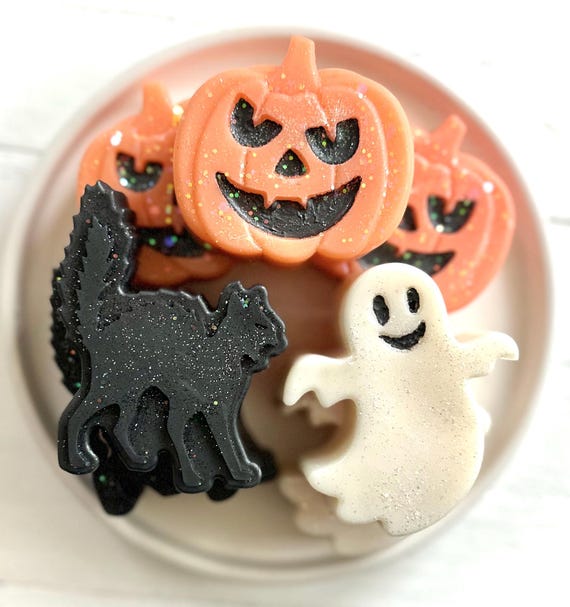 Halloween Glycerin Soap Bars, Party Favor, Pumpkin Marshmallow
