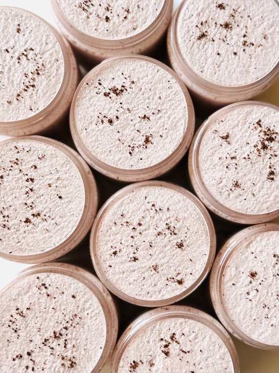 Vanilla Espresso Sugar Whipped Soap Scrub: Coffee Exfoliating Body Polish