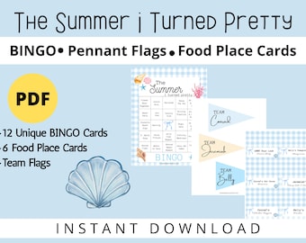 Set para ver la fiesta "El verano en que me puse guapa": Bingo y tarjetas de ubicación (descarga digital)