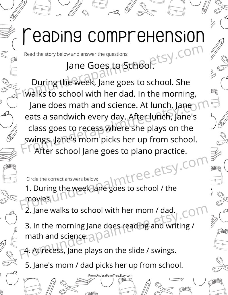 Kindergarten Review Summer Workbook, Kindergarten Worksheet, Printable