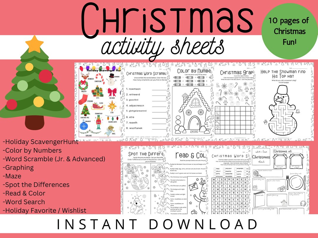 christmas-activity-sheets-bundle-christmas-wish-list-printables-for-kids-christmas-printable-digital-download-kindergarten-worksheets-first-etsy