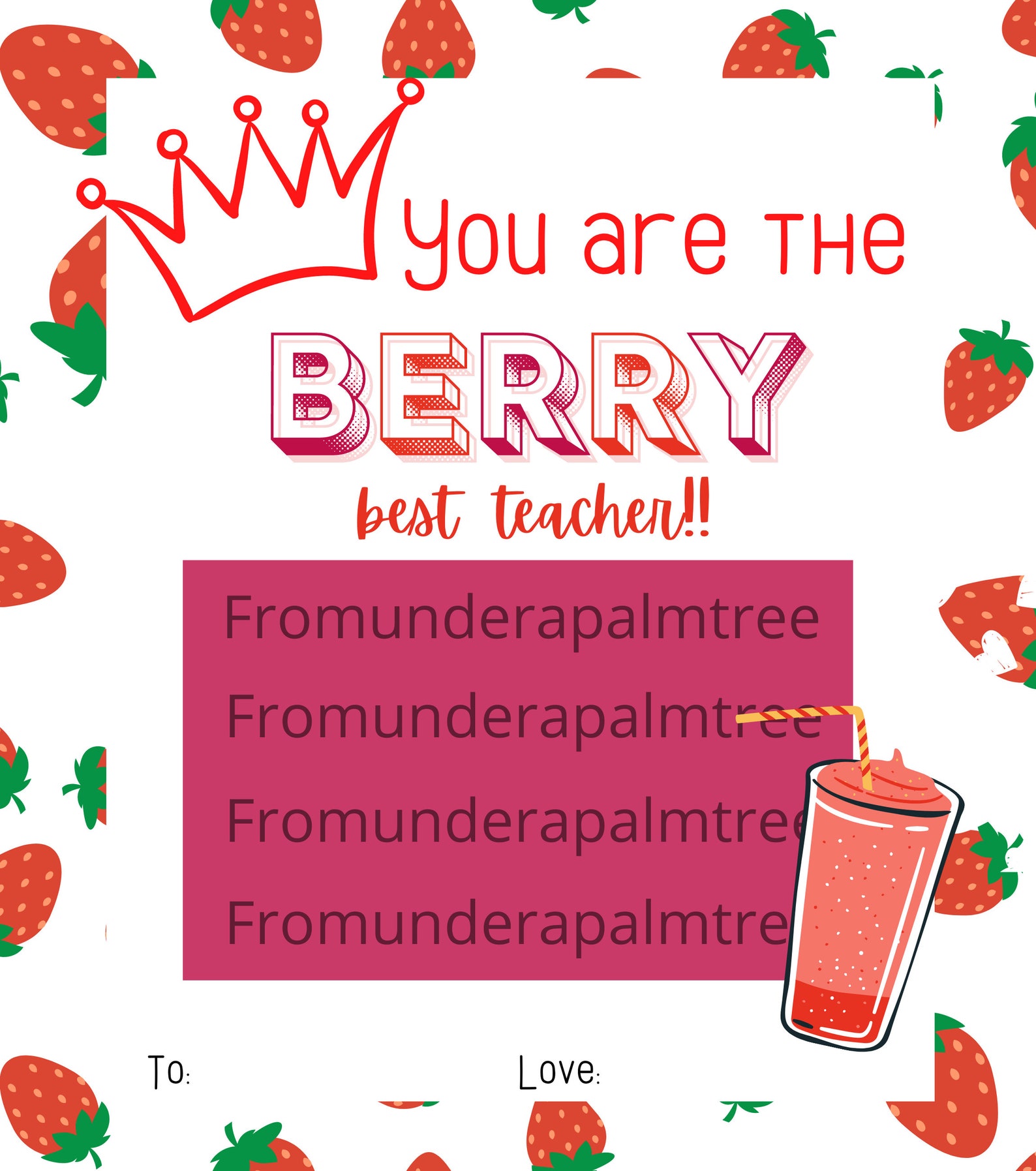 Smoothie King Gift Card Holder Printable Gift Card Holder Etsy