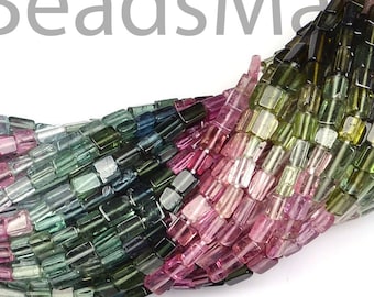 Multi Tourmaline Plain Long Square Beads,Multi Tourmaline Smooth Beads,Tourmaline Plain Beads,Multi Tourmaline Beads,Tourmaline Square Beads