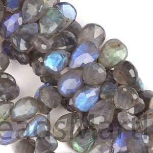 Labradorite Faceted Pear Beads, 6x10-7x12 Mm Labradorite Pear Beads, Labradorite Beads, Labradorite Faceted Beads, Labradorite Pear Beads