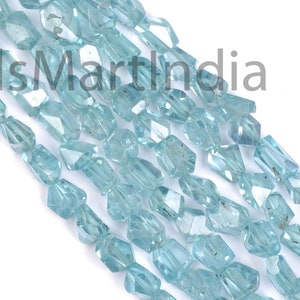 Blue Zircon Natural Faceted Nugget Beads, 4x6-6x8 mm Blue Zircon Faceted Beads, Blue Zircon Nugget Beads, Blue Zircon Beads, Blue Zircon