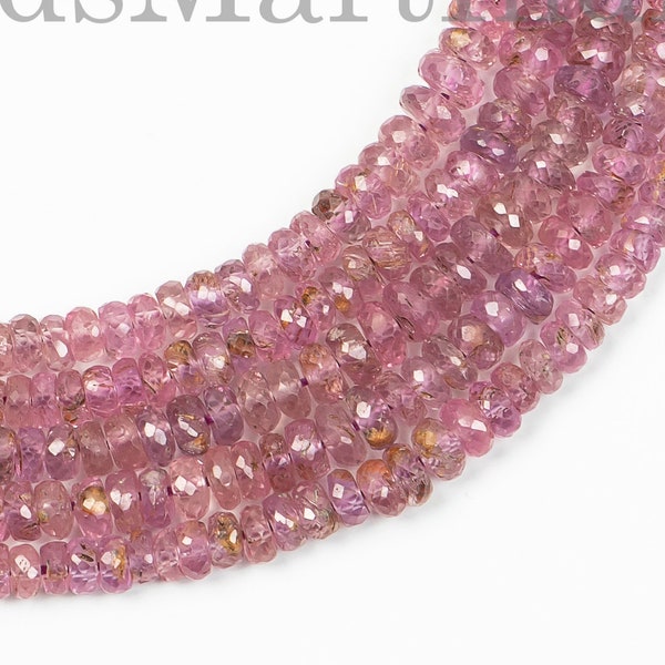 Extremely Rare Padparadscha sapphire rondelle beads, 2-3.25mm Padparadscha sapphire Faceted Beads,New Arrival sapphire Rondelle Beads