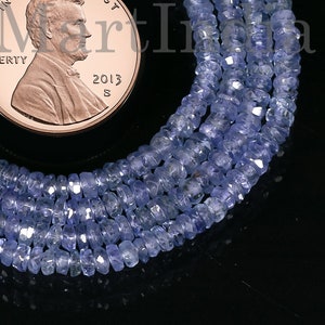 2-3 mm Blue Sapphire Rondelle Beads, Sapphire Faceted Rondelle Beads, Sapphire Faceted Beads, Blue Sapphire Beads, Faceted Sapphire Beads
