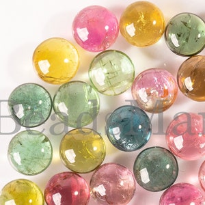 6mm Multi Tourmaline Round Cabochon Gemstone Lot, Natural Multi Tourmaline Loose gemstone, Smooth Gemstone, Tourmaline Wholesale Gemstone