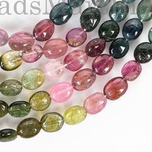 Natural Multi Tourmaline Beads, Tourmaline Smooth Beads, Tourmaline Oval Shape, Tourmaline Gemstone Beads, Tourmaline Jewelry Making Beads