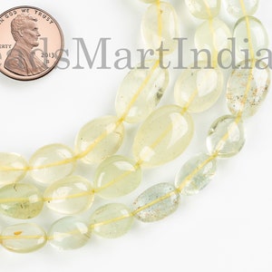 Yellow Aquamarine Natural Gemstone Nuggets, Aquamarine Smooth Nuggets Beads, 14&quot; Yellow Aquamarine Beads Strand, Jewelry Making Nugget Beads