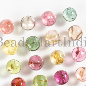 Multi Tourmaline 100% Natural Cabochon, 4mm Tourmaline Round Stone, Multi Tourmaline Gemstone Loose, Tourmaline Smooth Round Cabochon Lot