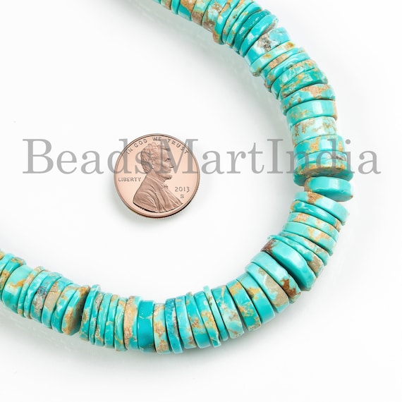 Natural Turquoise Beads, Turquoise Smooth Beads, Turquoise Tyre