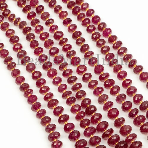 5-9 mm Ruby Faceted Rondelle Beads, Natural Ruby Rondelle Beads, Faceted shops Natural Ruby Rondelle Beads, Natural Ruby Beads, Faceted Beads