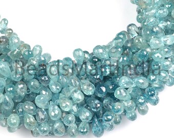 Blue Zircon Faceted Beads Blue Zircon Beads Blue Zircon Blue Zircon Briolette Faceted Drops Beads Blue Zircon Drops Beads Zircon Beads