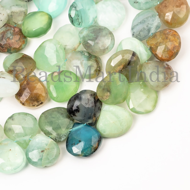 Peru Opal Heart Shape Beads Peru Opal Faceted Heart Shape Gemstone Beads Peru Opal Natural Beads Peru Opal Peru Opal Faceted Beads
