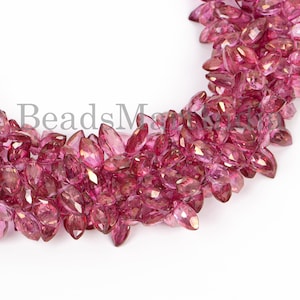 Roze Mystic Topaz gefacetteerde Marquise vorm edelsteen kralen, Mystic Topaz gefacetteerde kralen, Mystic Topaz kralen, Mystic Topaz Marquise vorm kralen