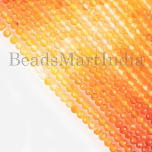 3mm Shaded Carnelian Beads, Carnelian Faceted Beads, Carnelian Rondelle Beads, Carnelian Gemstone Beads, Shaded Carnelian Faceted