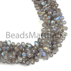Labradorite Faceted Drop Beads, 4X6-5X8 Mm Labradorite Drop Beads, Labradorite Beads, Labradorite Faceted Beads, Labradorite Tear Beads
