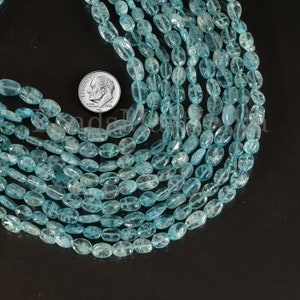 Aquamarine Smooth Oval Nuggets, 14&quot; Loose Aquamarine Strand, Natural Aquamarine, Plain Oval Beads, Gemstone For Jewelry, March Birthstone