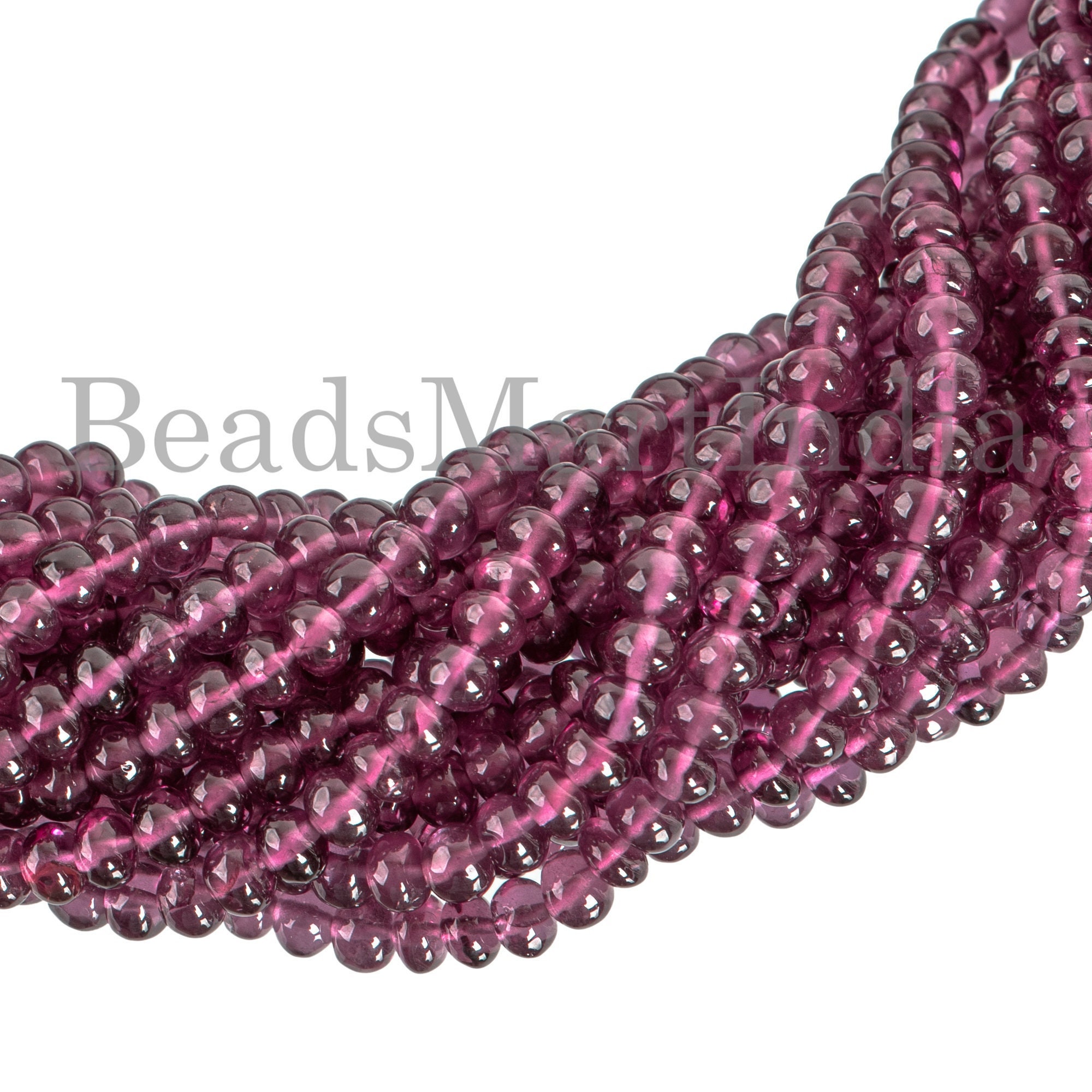 Rhodolite Garnet 7-10mm Smooth Flakes AA Grade Gemstone Beads Lot - 159800