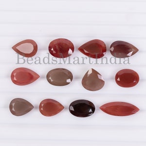 Natural Andesine Loose Gemstone, 12pcs Faceted Andesine Stone, Mix Shape Andesine Wholesale Lot, Loose Andesine Cut Stone for Jewelry Making