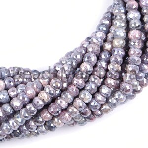 Silverite Faceted Rondelle 4.5-6Mm Beads, Silverite Faceted Beads, Silverite Rondelle Beads, Silverite Natural Beads, Silverite Beads