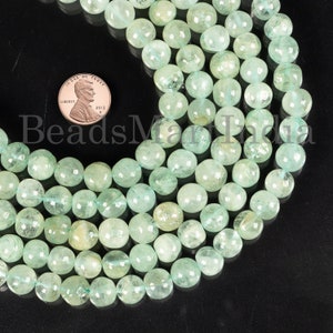 10-11mm Aquamarine Round Beads, Natural Smooth Gemstone Beads, 13&quot; Aquamarine Plain Round Balls, Wholesale Beads for Jewelry Making Supplies
