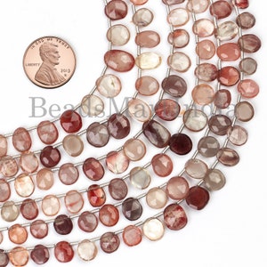 5x6-7x11mm Andesine Labradorite Beads, Labradorite Fancy Beads, Andesine Labradorite Rose Cut, Andesine Beads, Labradorite Gemstone Beads