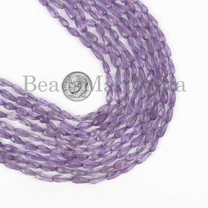 4x6-5x8mm Natural Amethyst Straight Drill Drop Beads, Amethyst Faceted Gemstone Beads, 14&quot; Amethyst Beads Strand, Jewelry Making Drop Beads
