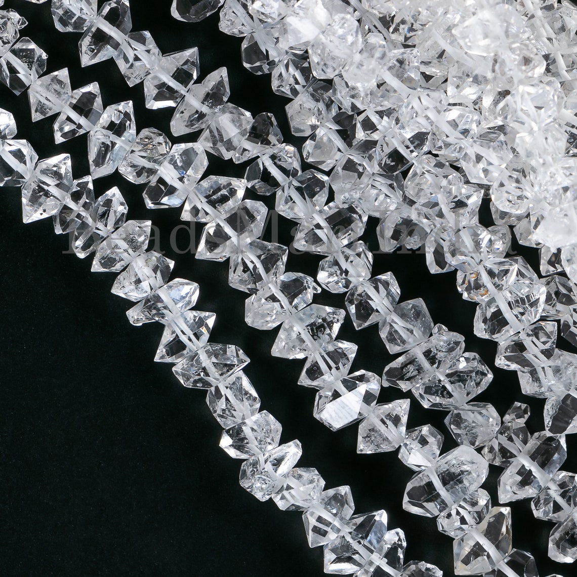 Herkimer Diamond Beads Herkimer Diamond Nuggets Shape Beads Etsy