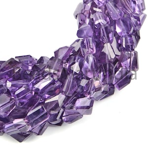 Purple Amethyst Natural Faceted Nugget Beads, 8x9.5-12.5x16 mm Amethyst Nugget Beads, Amethyst Natural Beads, Purple Amethyst Faceted Beads
