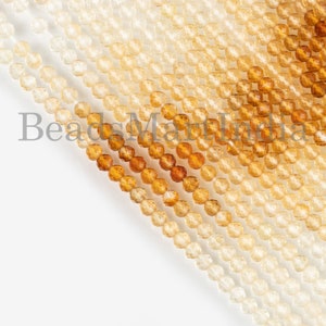 3.70-4 mm Shaded Citrine Beads, Citrine Faceted Beads, Citrine Rondelle Beads, Citrine Faceted Rondelle beads, Citrine Faceted Gemstone