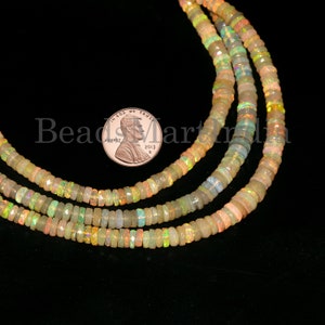 Natural Ethiopian Opal Faceted Tyre Shape Beads, Ethiopian Opal Faceted Beads, Ethiopian Opal Tyre(4-6mm) Beads,Ethiopian Opal Beads