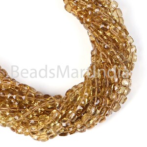 Whisky Quartz faceted Box shape beads, Whisky Quartz Faceted Beads, Whisky Quartz Box Shape Beads, Whisky Quartz Beads, Quartz Faceted Beads