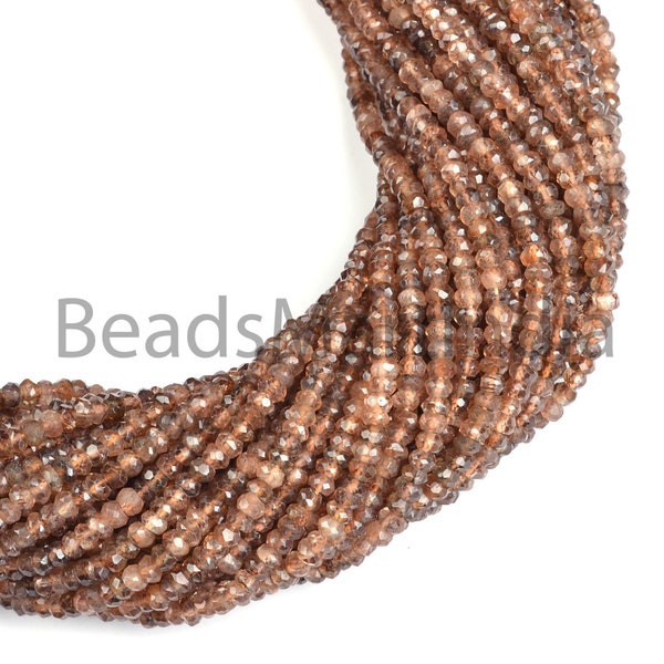 Andalusite Faceted Rondelle Shape Beads,Andalusite Rondelle(3-4mm) Beads,Andalusite Faceted Beads,Andalusite Beads,Andalusite Natural Beads,