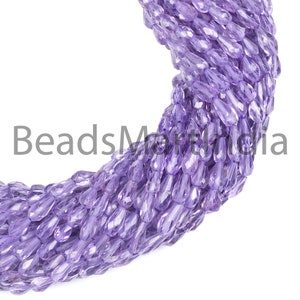 4X7-6X9MM Amethyst Faceted Drop Shape, Straight Drill, Amethyst Faceted Gemstone Beads, Amethyst Beads, Amethyst