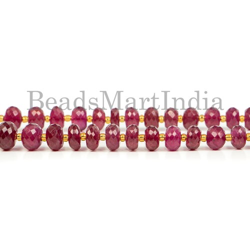5-9 mm Ruby Faceted Rondelle Beads, Natural Ruby Rondelle Beads, Faceted shops Natural Ruby Rondelle Beads, Natural Ruby Beads, Faceted Beads