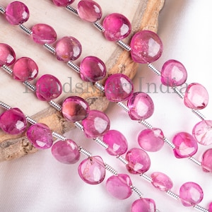 Top Quality Pink Tourmaline Beads, 4.5-7mm Tourmaline Heart Shape Beads, Pink Tourmaline Smooth Beads, Tourmaline Gemstone Beads,Tourmaline