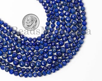 VENDITA A METÀ - Perline Di Pietre Preziose Di Lapislazzuli Blu, Filo Intero, Pietre Preziose Semipreziose, 15" - Italia - Foto 9