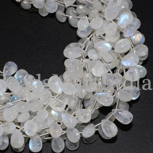 Rainbow Moonstone Beads, Moonstone Beads, Moonstone Smooth Beads,6x9-6.50x11 mm Moonstone Plain Pear Shape Beads, Moonstone Pear Shape
