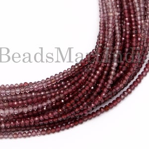 Shaded Spinel Faceted Rondelle Beads, 2.4 mm Light Pink Spinel Rondelle Beads, Shaded Light Pink Spinel Beads, Spinel Faceted Rondelle Beads
