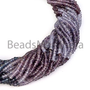 Blue Spinel Shaded Faceted Rondelle Gemstone Beads, Blue Spinel Rondelle Shape(2.5-3mm) Beads, Faceted Blue Spinel Shaded Beads