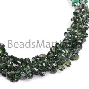 Green Apatite Faceted Pears Shape Beads, 4X6-5X7 MM Apatite Pear Beads Side Drill, Green Apatite Faceted Beads, Apatite Pear Shape Beads