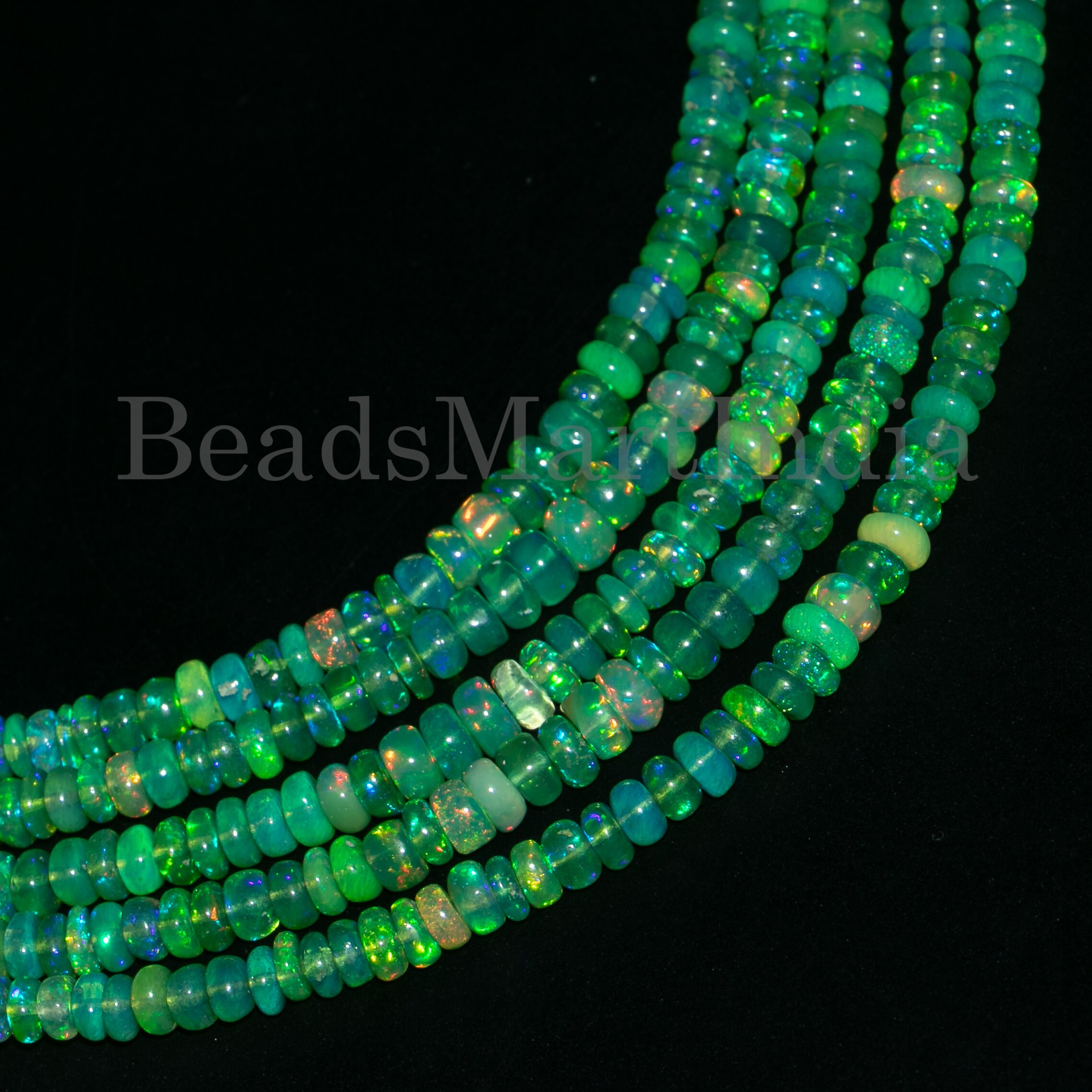 Green Opal Smooth Beads Green Opal Beads Green Opal Rondelle Etsy