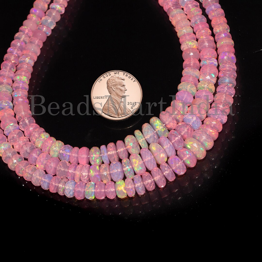 Pink Ethiopian Opal Beaded Cancun Necklace - La Kaiser